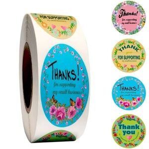 4 for $25 Slogan Pattern Thank You Sticker 500 Pieces